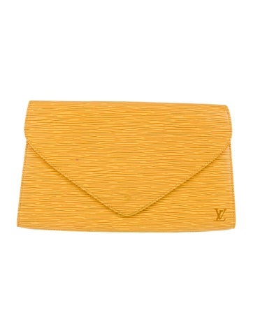 Louis Vuitton Clutches Epi Leather Art Deco Vintage