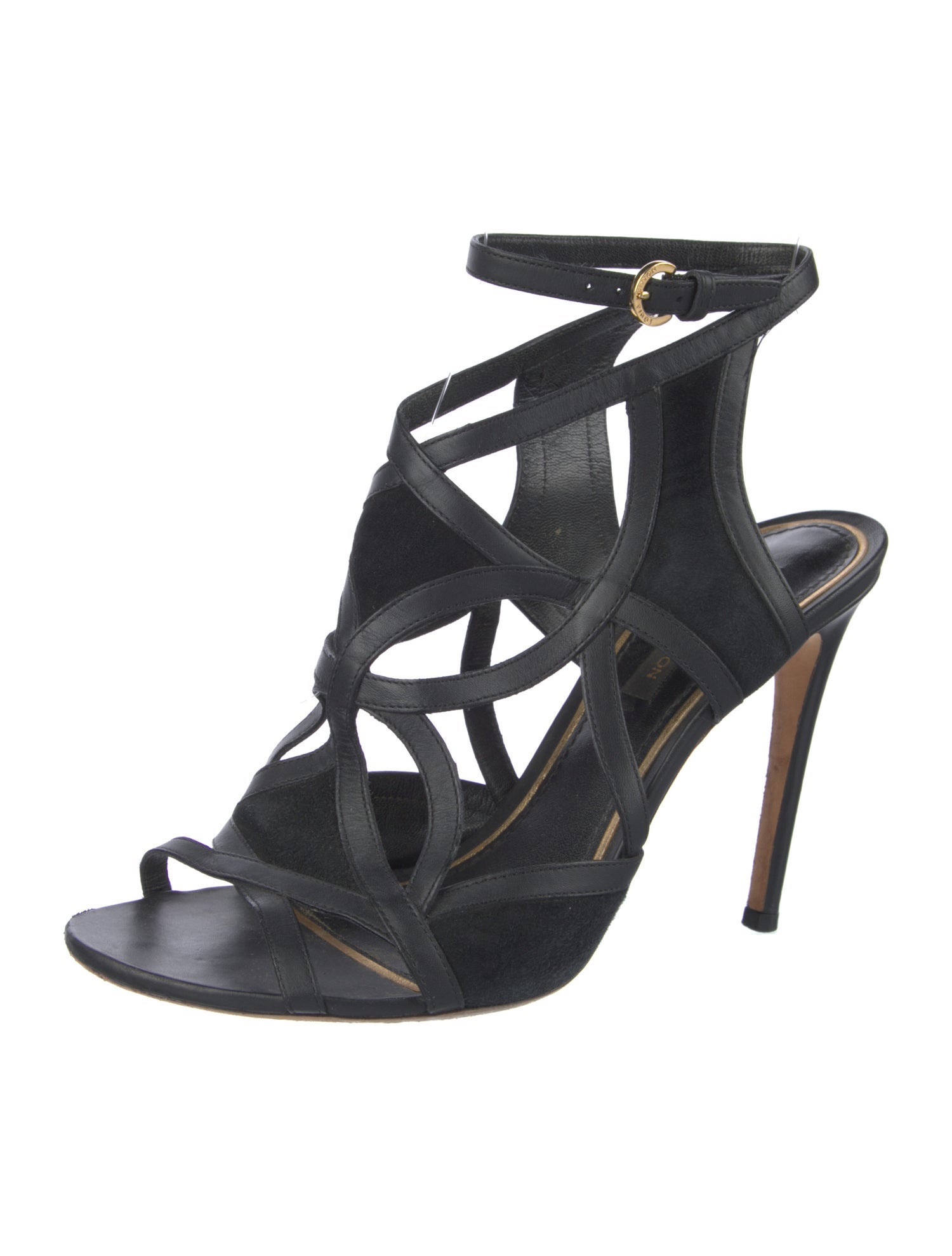 Louis Vuitton Leather Leather Trim Embellishment Sandals