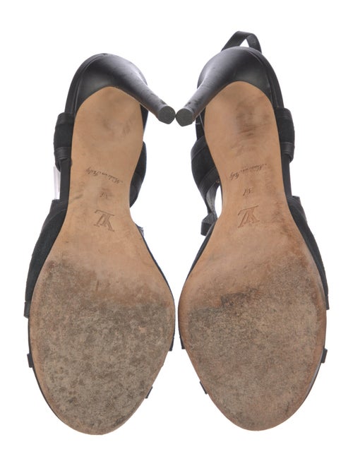 Louis Vuitton Leather Leather Trim Embellishment Sandals