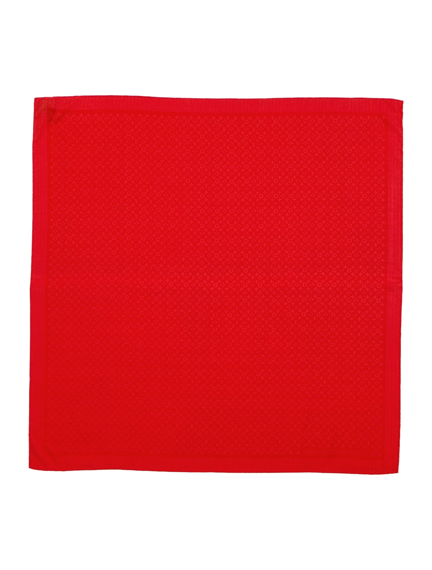 Louis Vuitton Evermore Shawl S00 Vermilion Silk Shawl