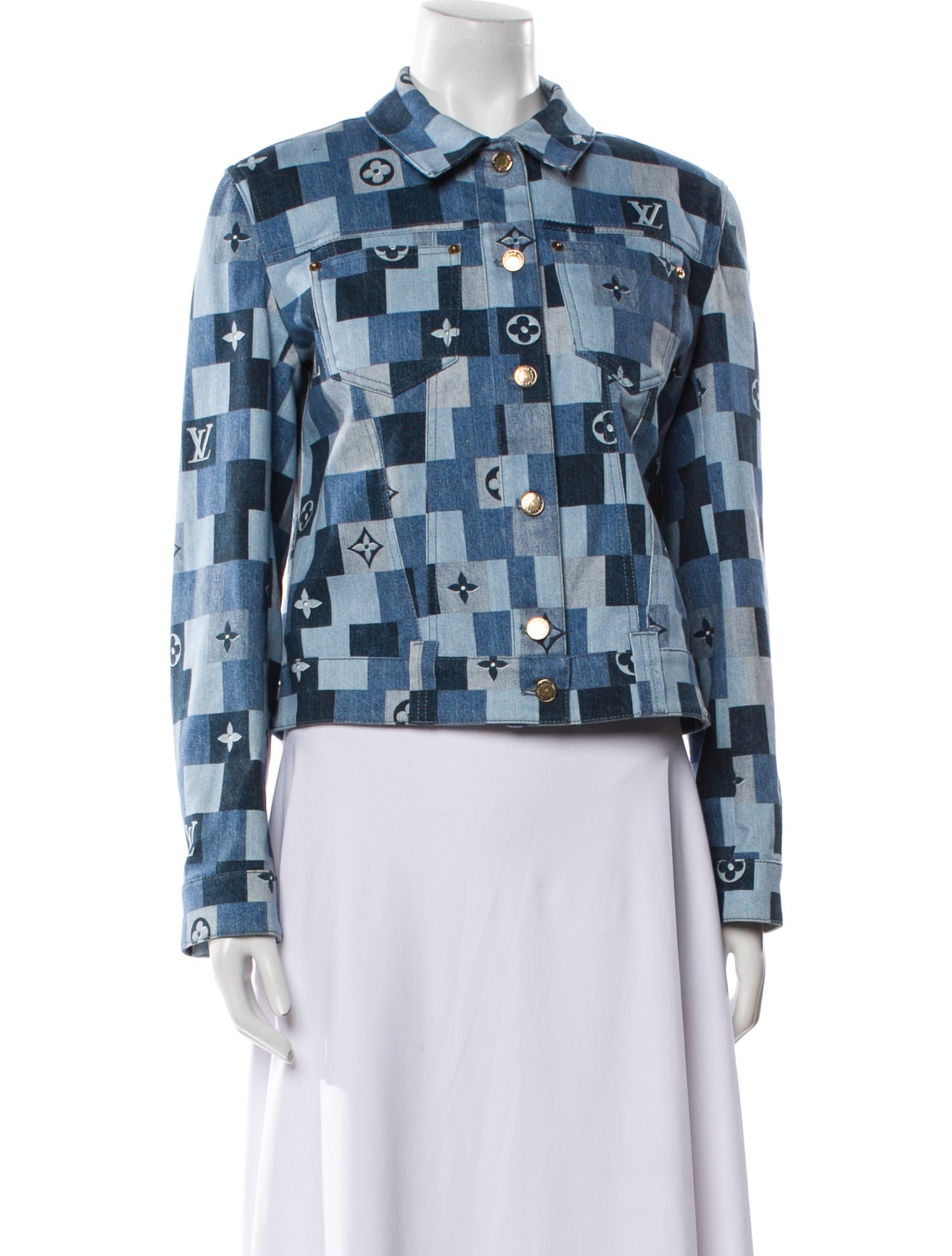 Louis Vuitton 2020 Printed Denim Jacket