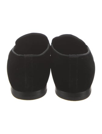 Louis Vuitton Velvet Embroidered Accent Loafers
