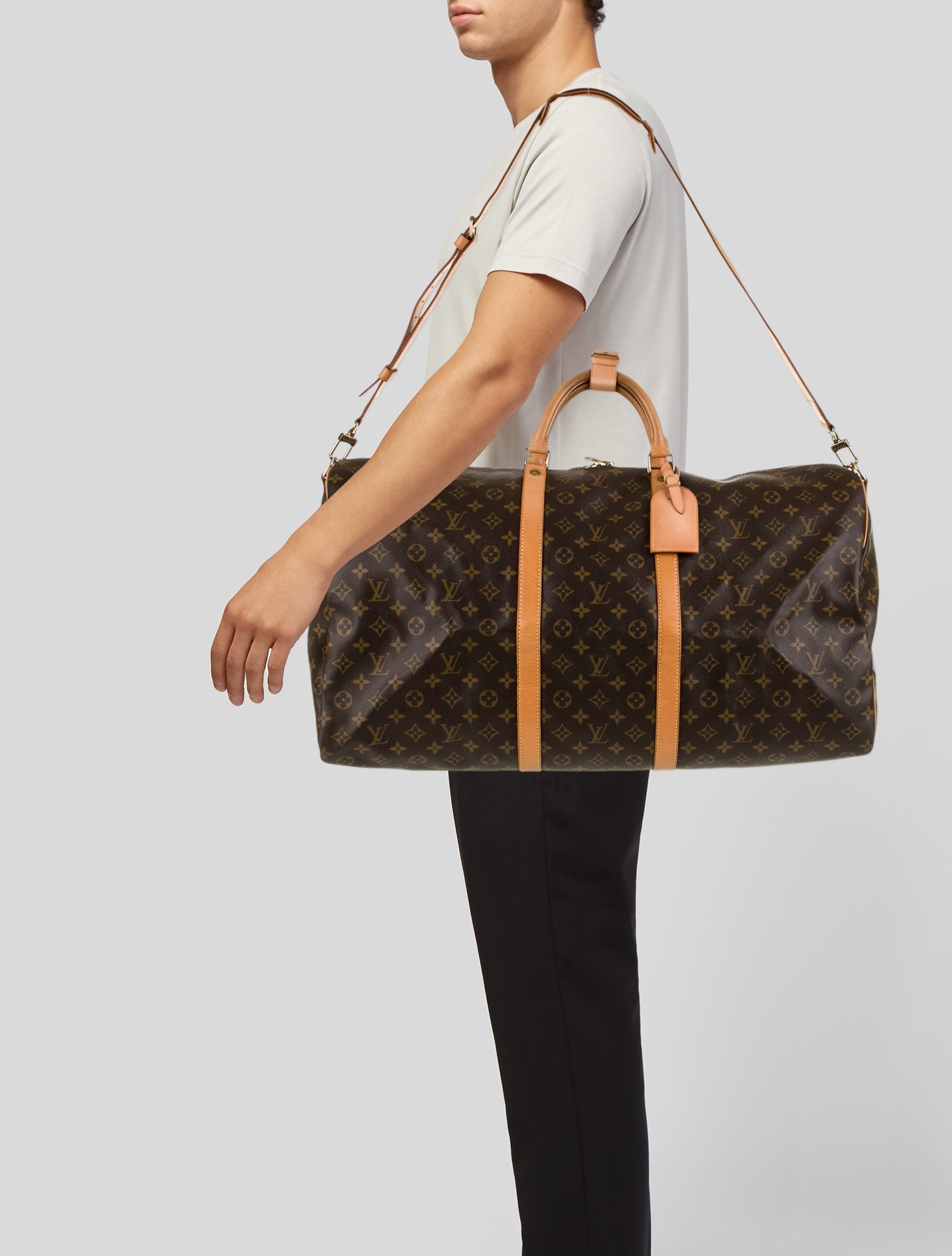 Louis Vuitton LV Monogram Keepall Bandouliere 60 Vintage