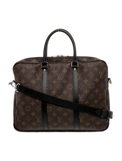 Louis Vuitton LV Monogram Macassar Porte-Documents Voyage PM