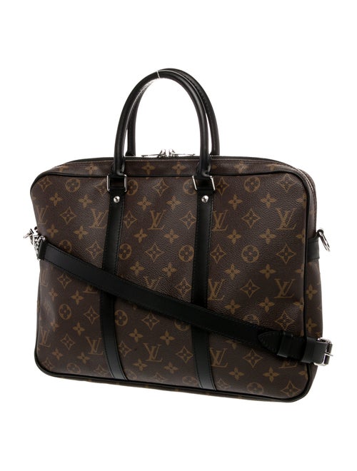 Louis Vuitton LV Monogram Macassar Porte-Documents Voyage PM