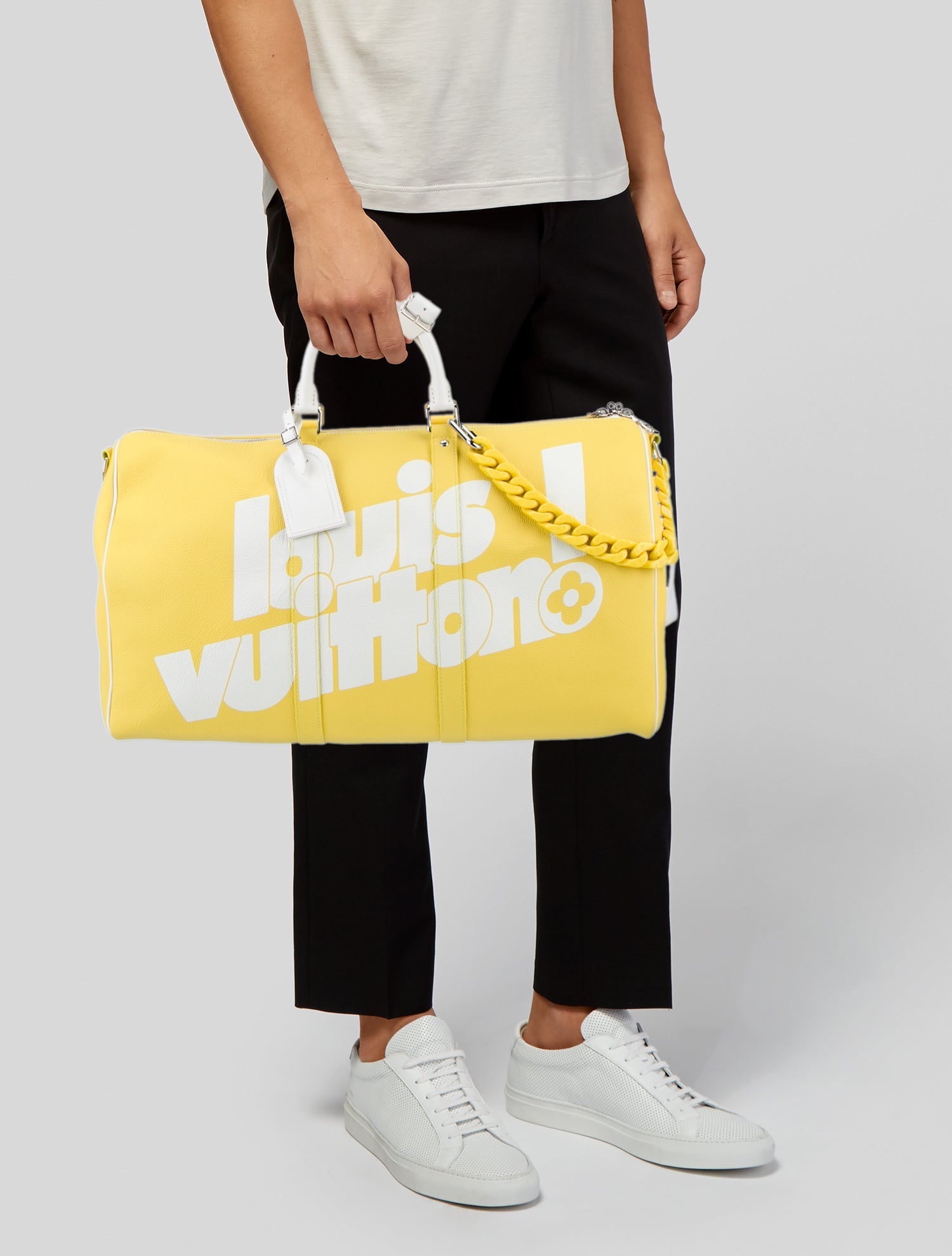 Louis Vuitton Leather Keepall Bandouliere 50