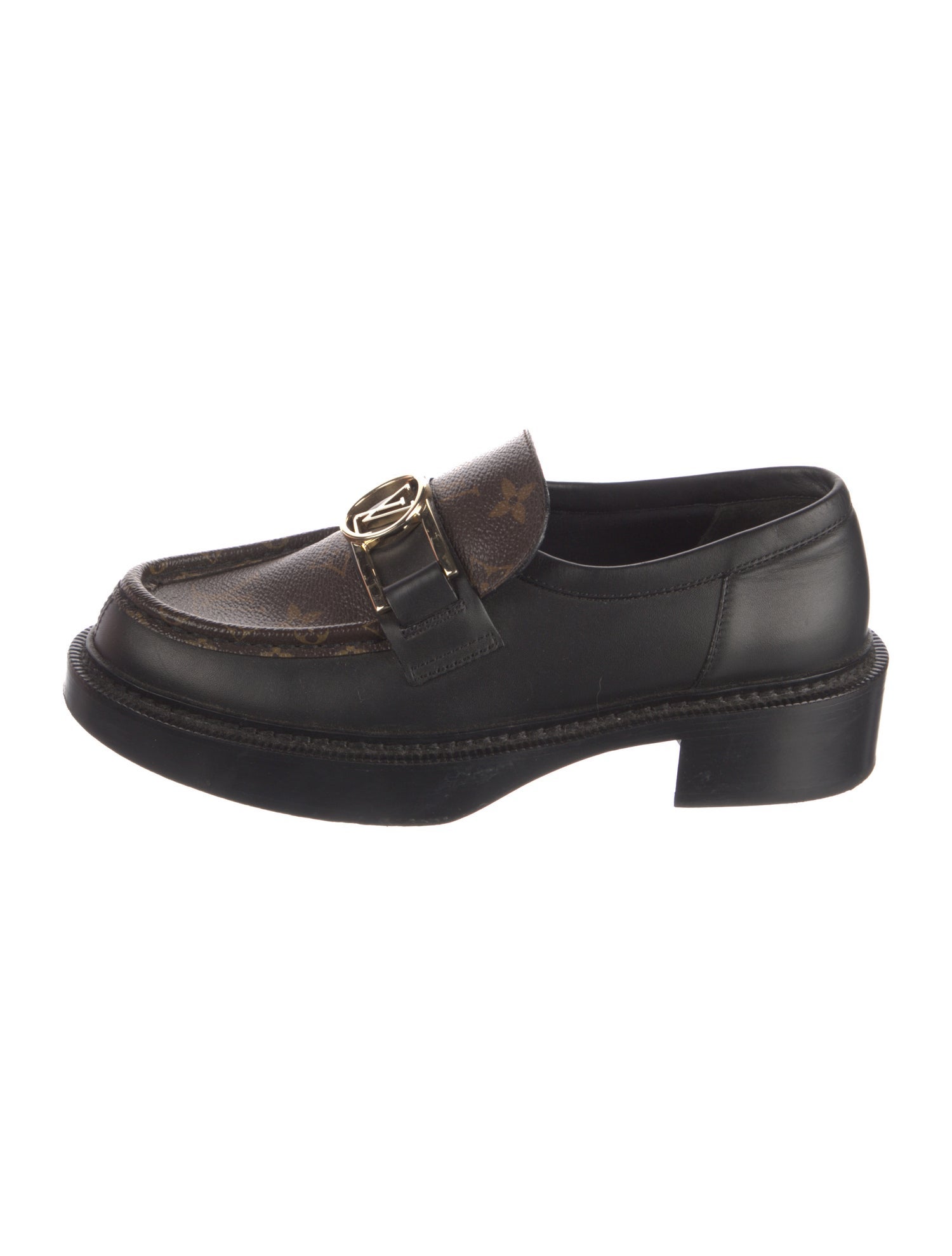Louis Vuitton Monogram Pattern Leather Loafers
