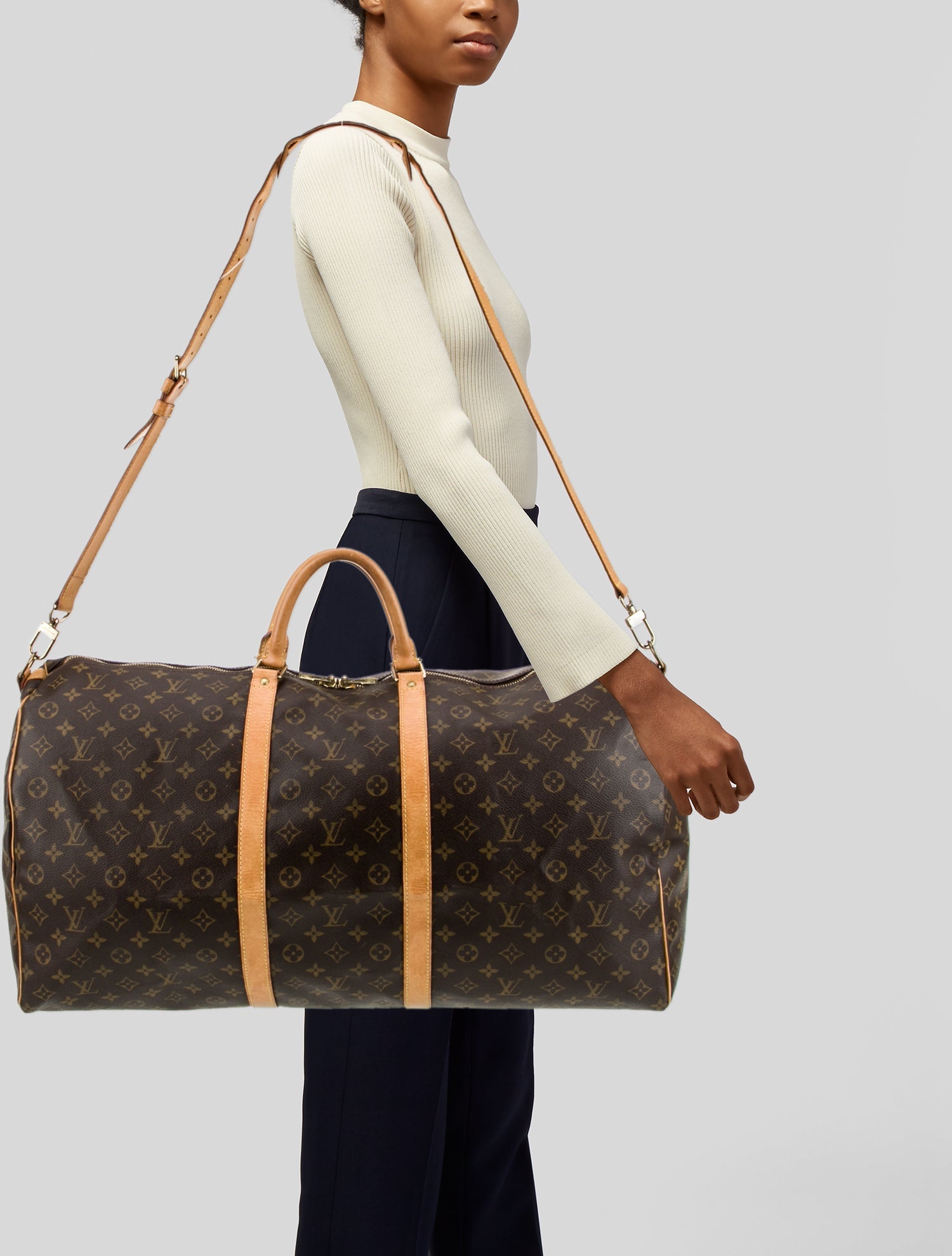 Louis Vuitton LV Monogram Keepall Bandouliere 60 Vintage