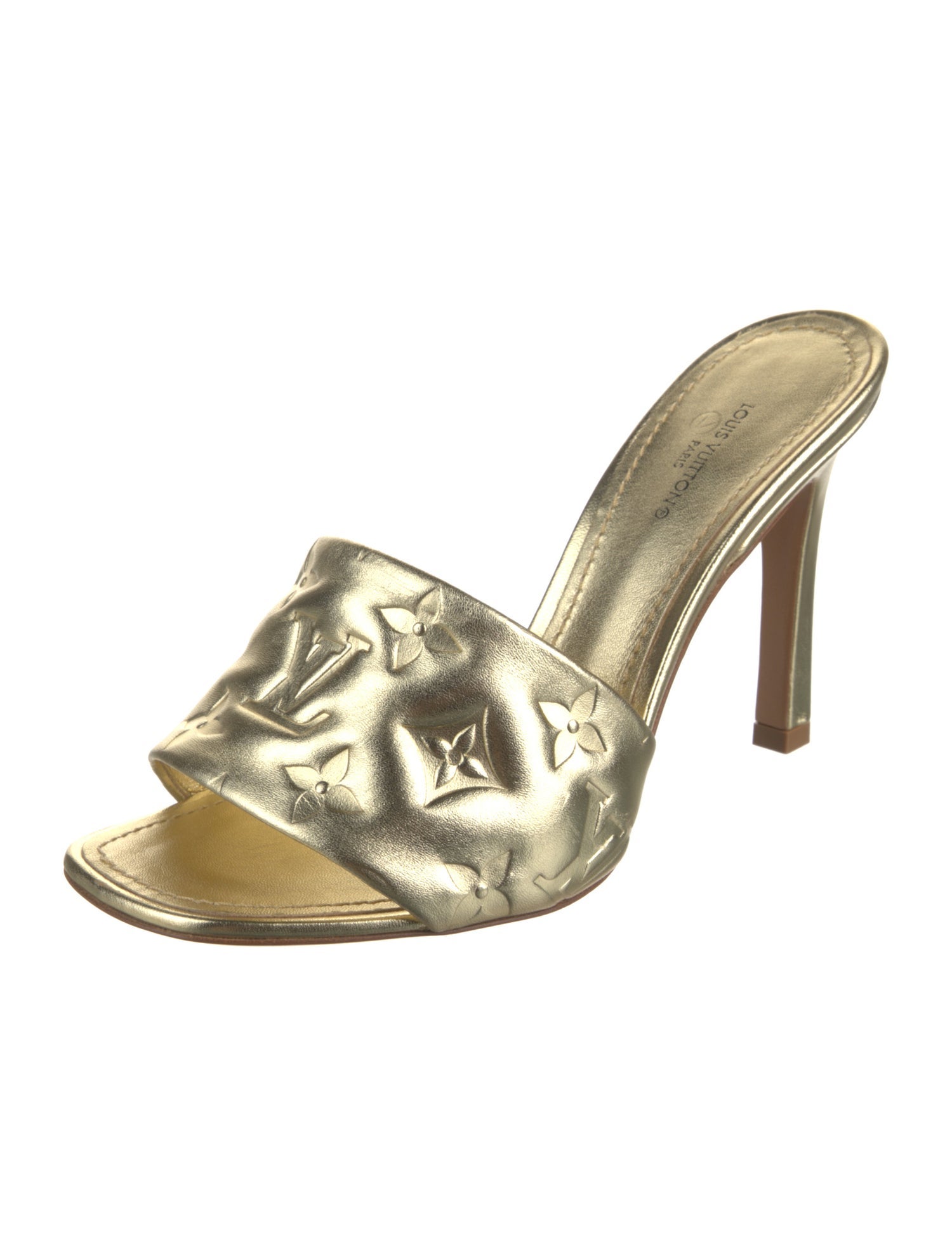 Louis Vuitton LV Monogram Leather Slides