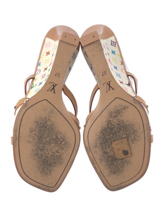 Louis Vuitton LV Monogram Leather Slides