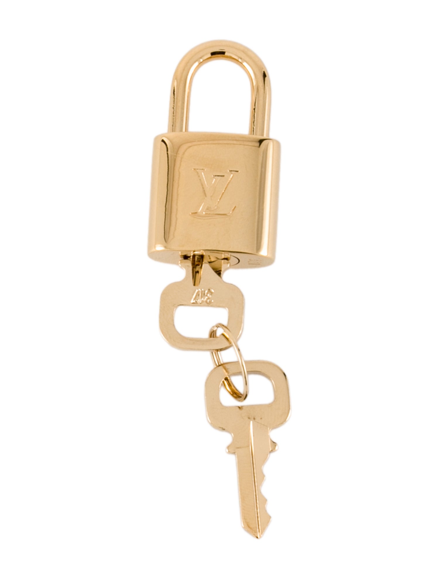 Louis Vuitton Brass Lock & Key Set