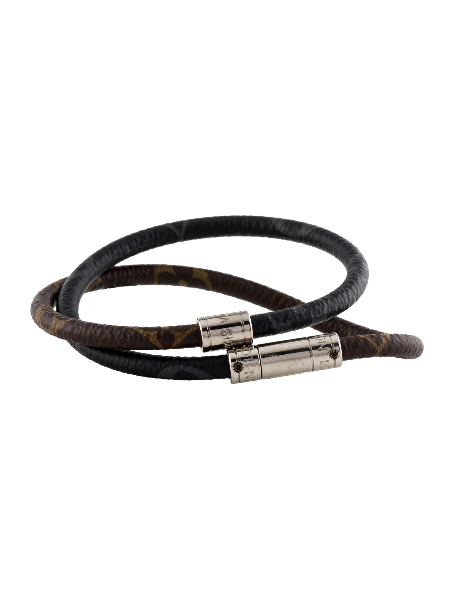 Louis Vuitton Leather Keep It Double Wrap Bracelet