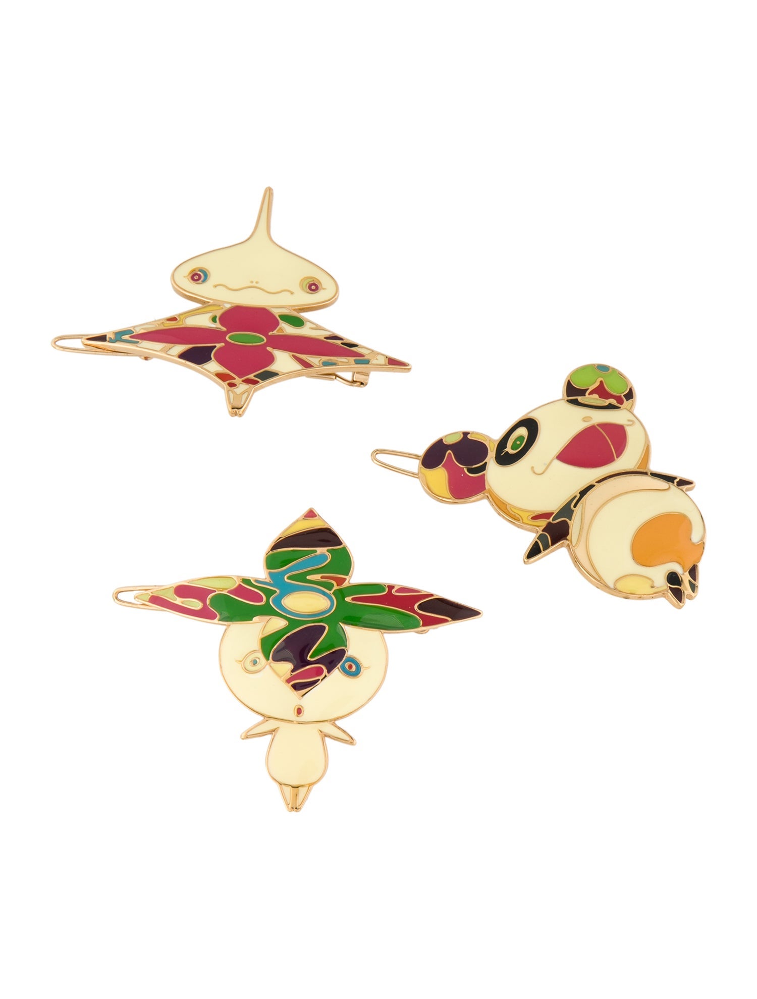 Louis Vuitton x Takashi Murakami Barrette Trio Set