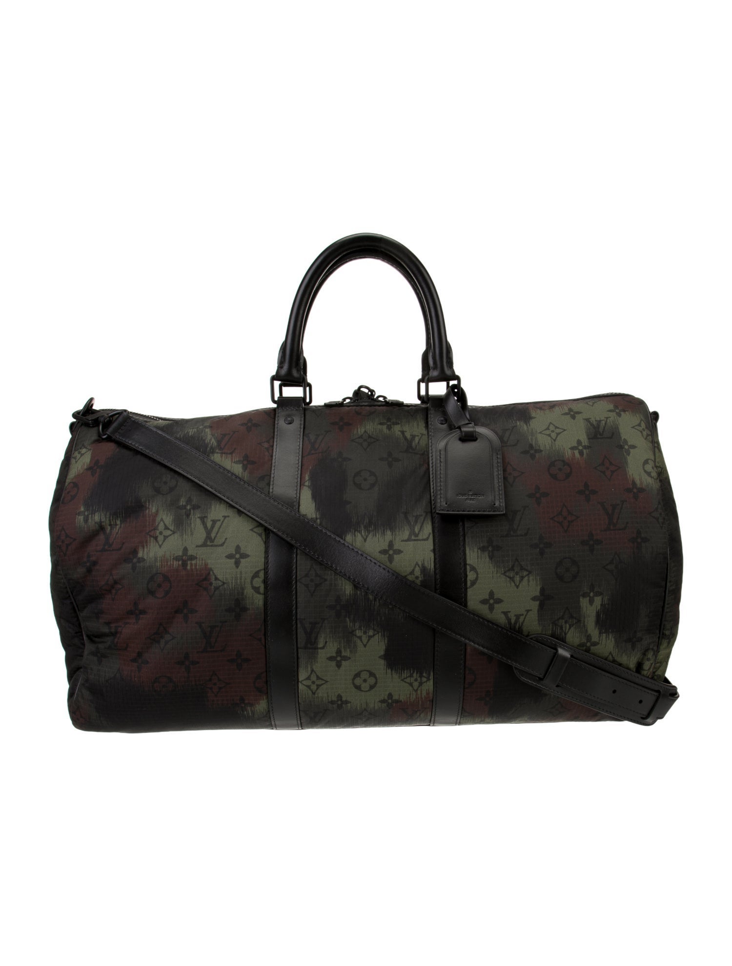 Louis Vuitton Monogram Camouflage Keepall Bandouliere 50
