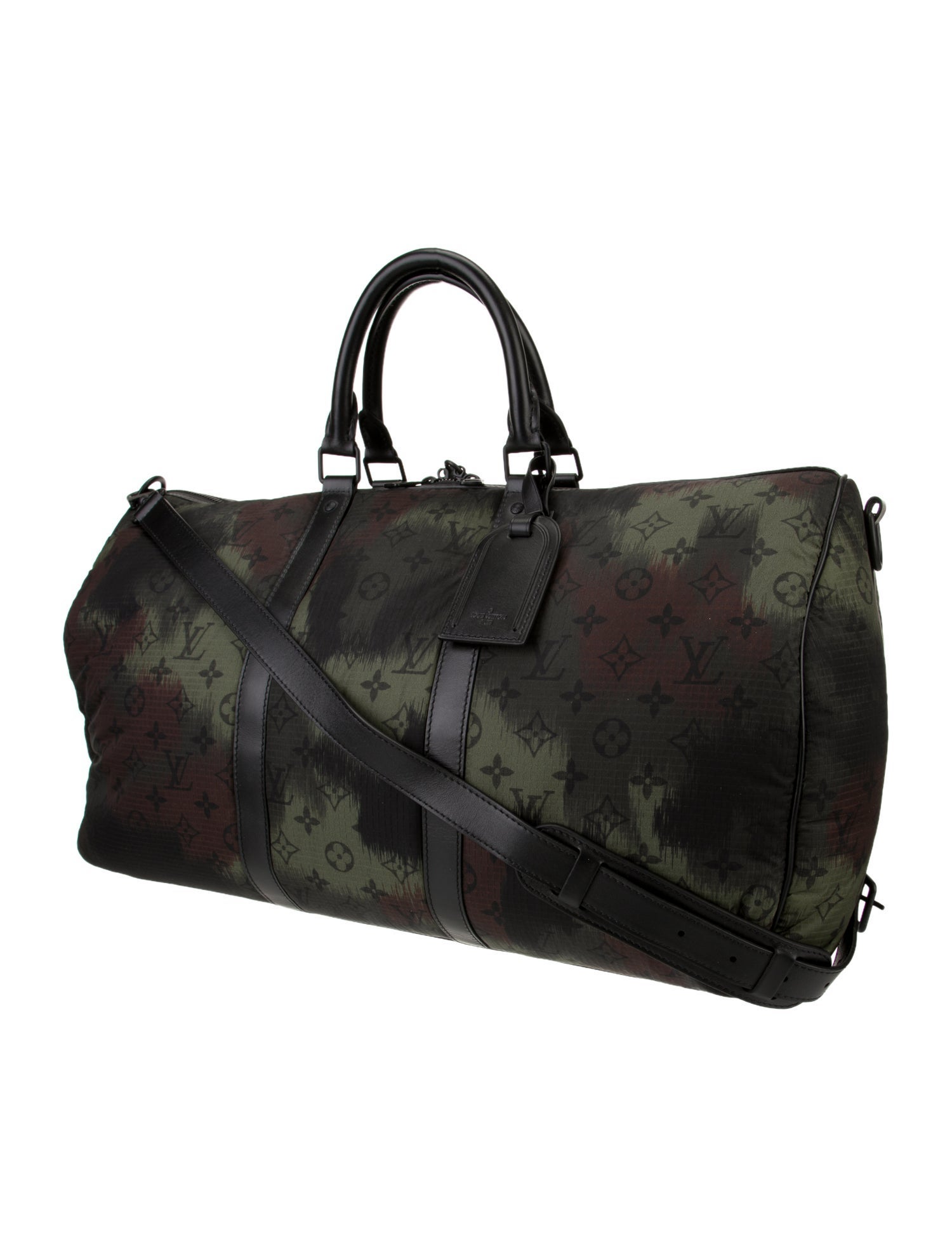 Louis Vuitton Monogram Camouflage Keepall Bandouliere 50