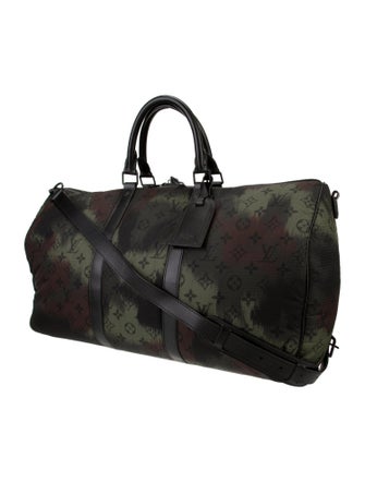 Louis Vuitton Monogram Camouflage Keepall Bandouliere 50