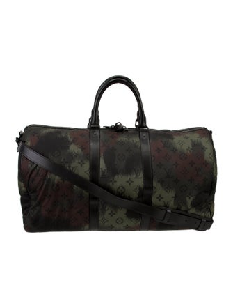 Louis Vuitton Monogram Camouflage Keepall Bandouliere 50
