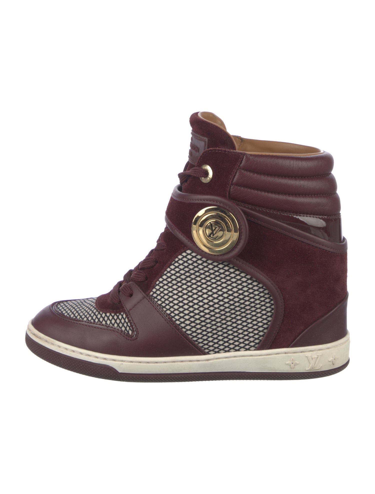 Louis Vuitton Leather Wedge Sneakers