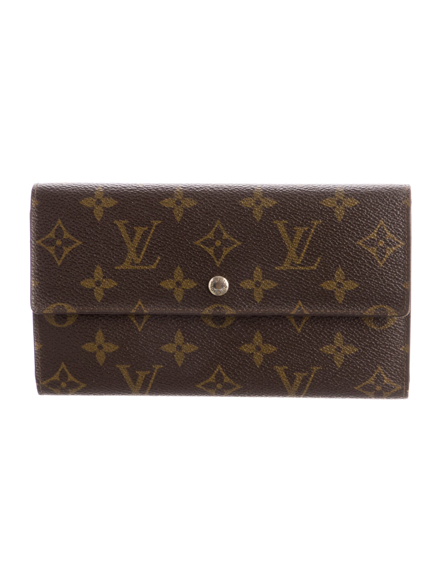 Louis Vuitton LV Monogram Coated Canvas International Wallet
