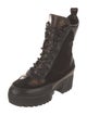 Louis Vuitton LV Monogram Suede Combat Boots