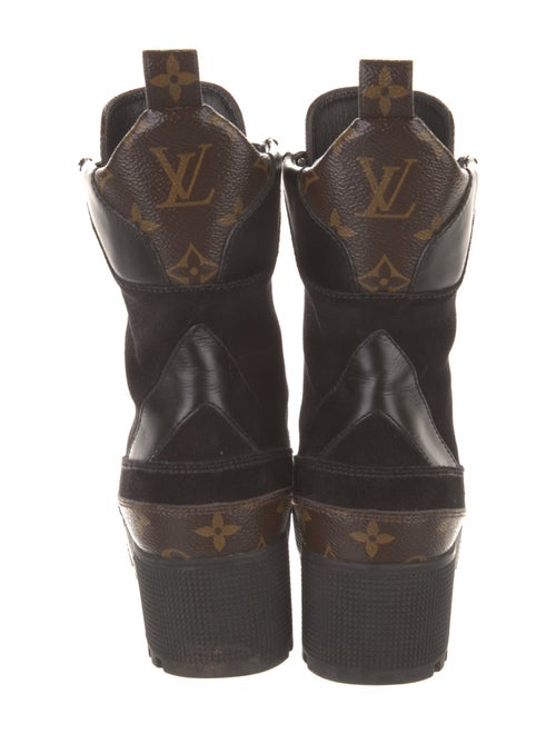 Louis Vuitton LV Monogram Suede Combat Boots