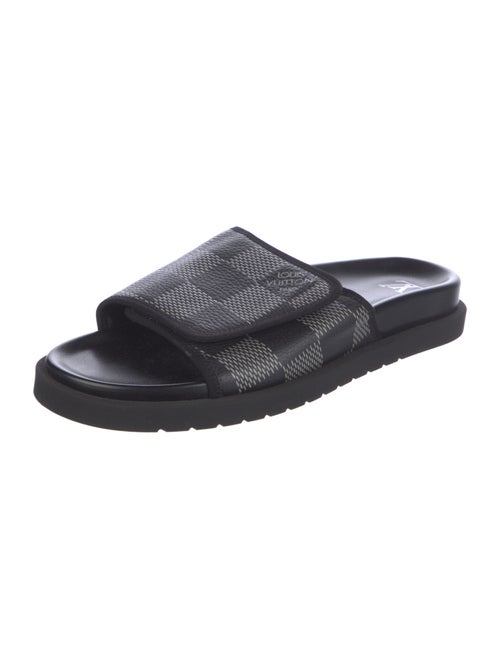 Louis Vuitton LV Monogram Leather Slides