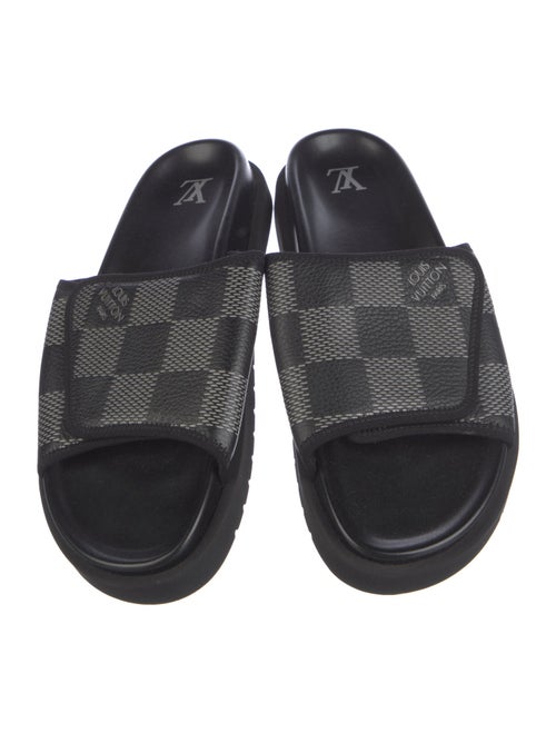Louis Vuitton LV Monogram Leather Slides