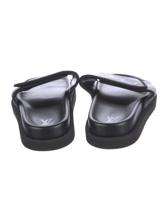 Louis Vuitton LV Monogram Leather Slides