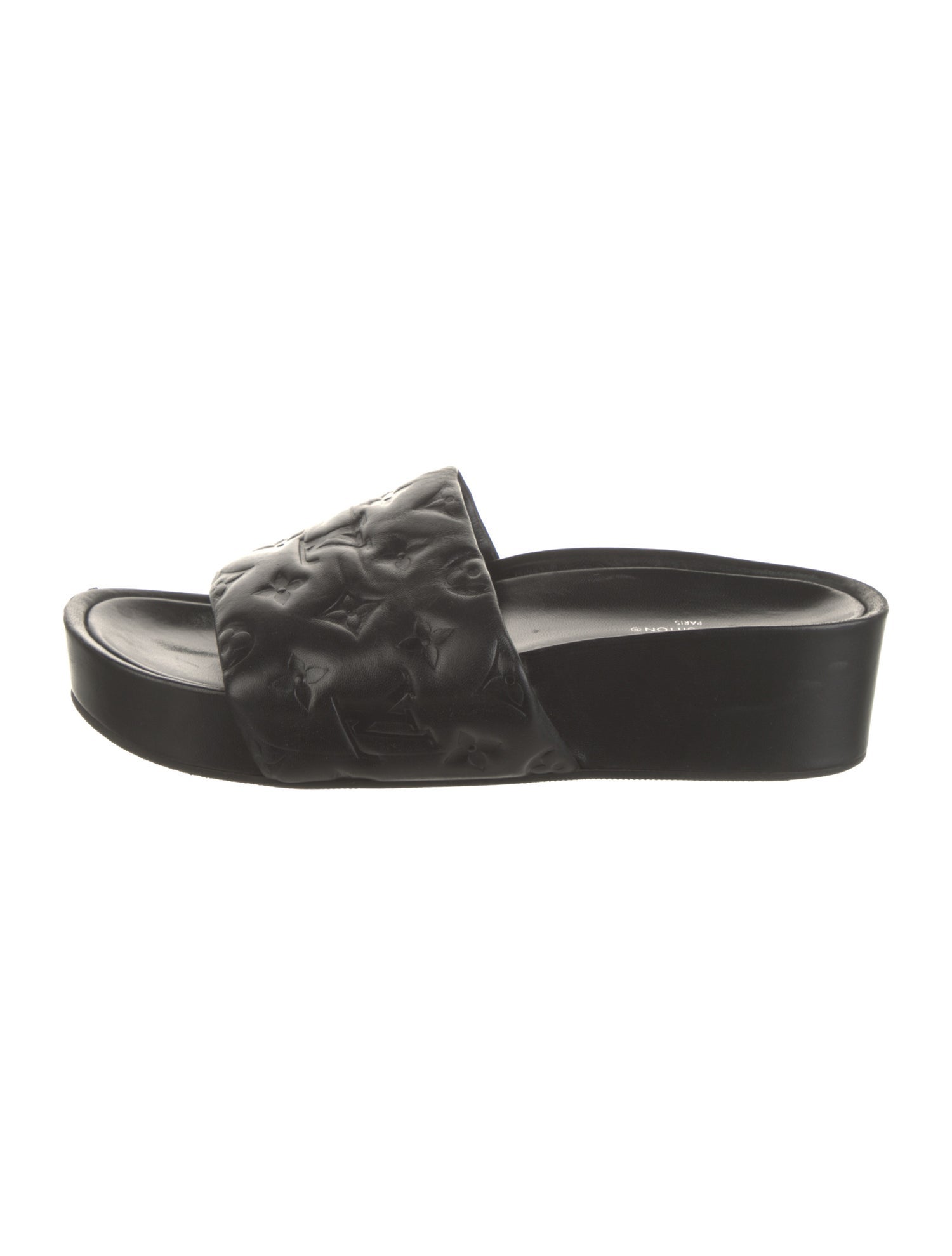 Louis Vuitton LV Monogram Leather Slides