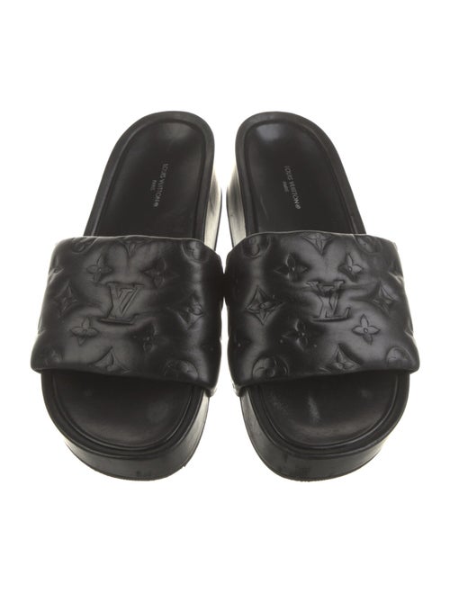 Louis Vuitton LV Monogram Leather Slides