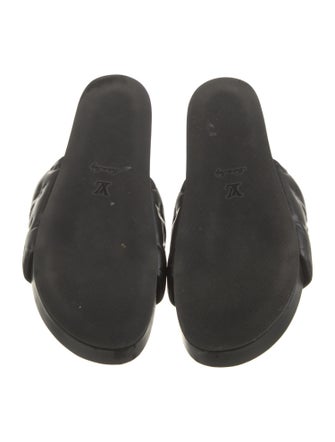 Louis Vuitton LV Monogram Leather Slides