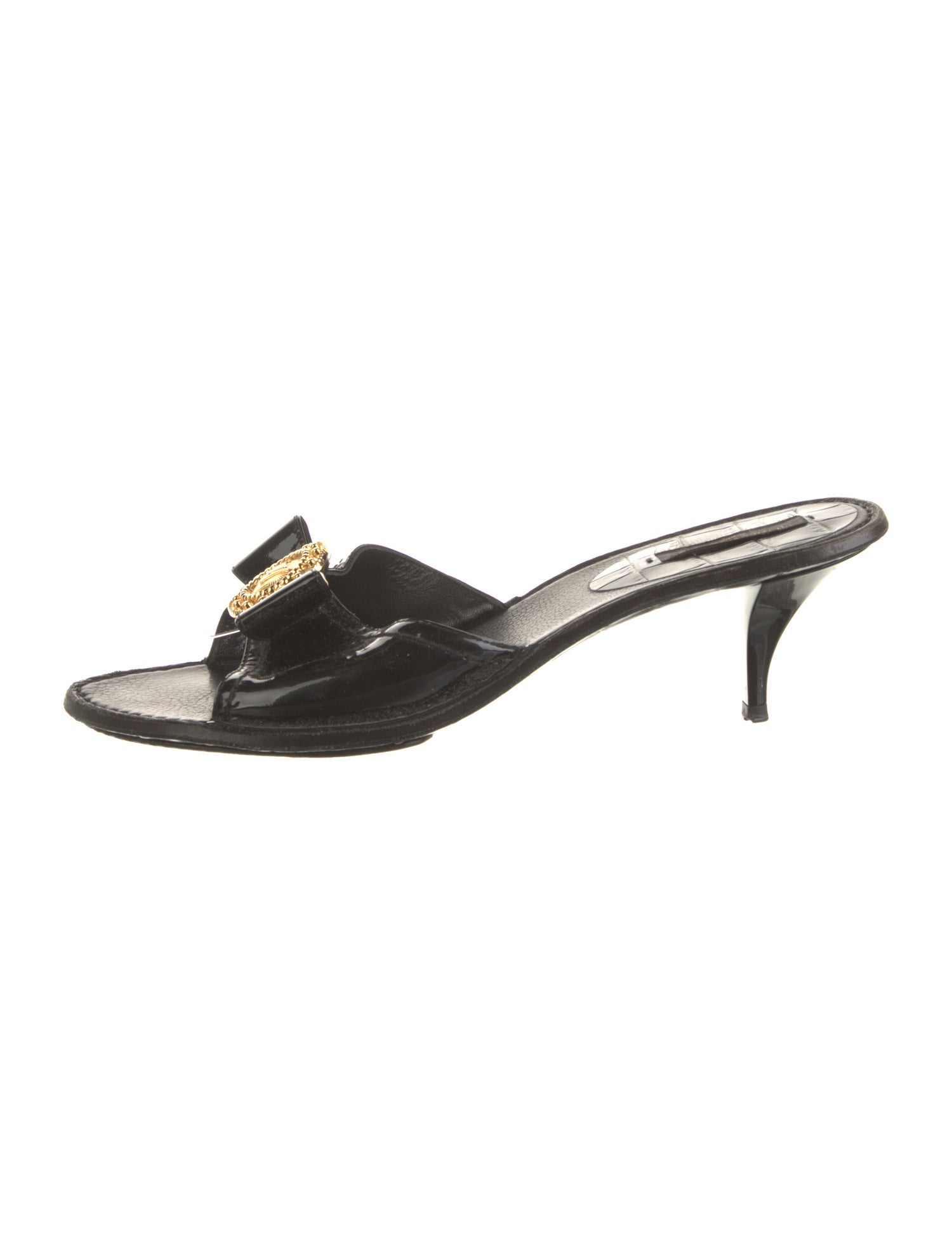 Louis Vuitton Patent Leather Slides