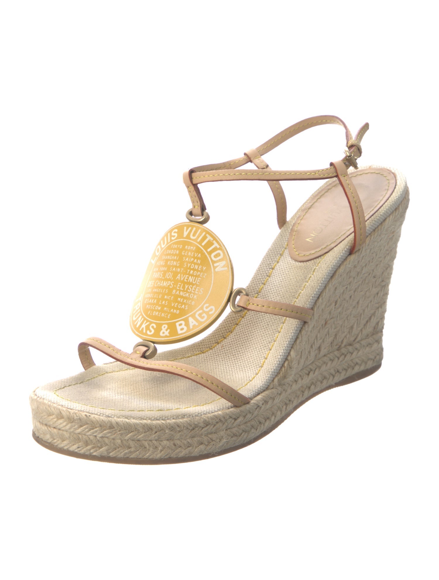 Louis Vuitton Leather Striped Espadrilles