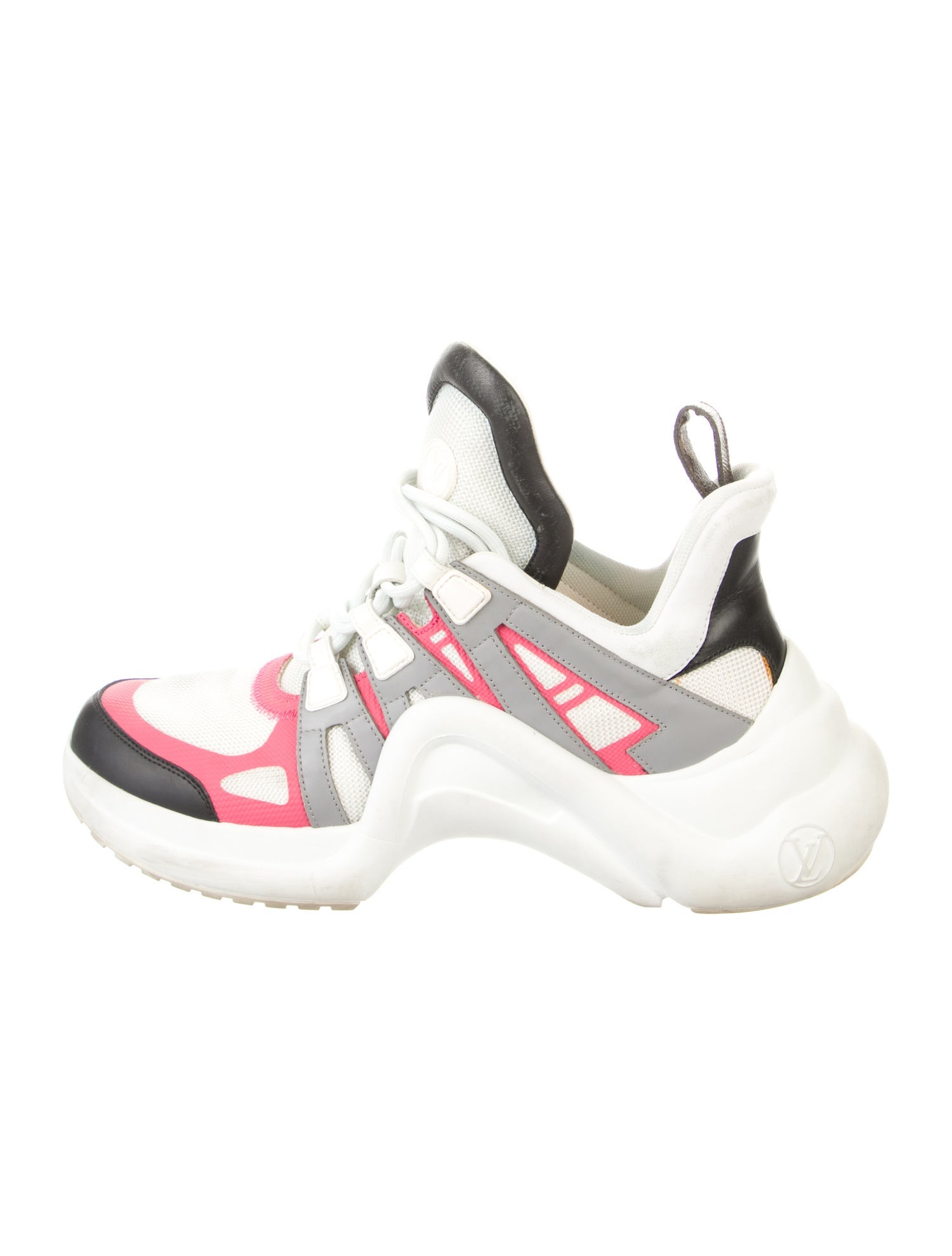 Louis Vuitton Monogram Pattern Mesh Chunky Sneakers