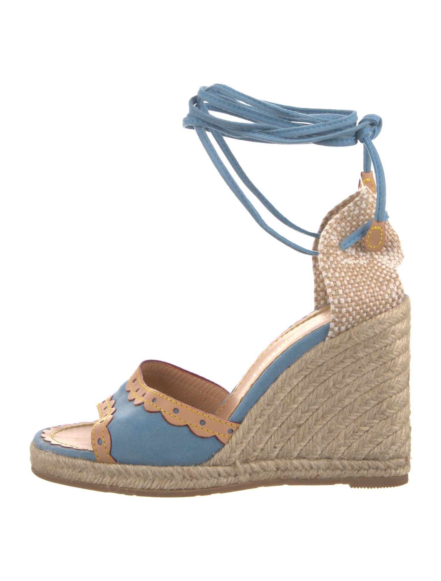 Louis Vuitton Suede Colorblock Pattern Espadrilles