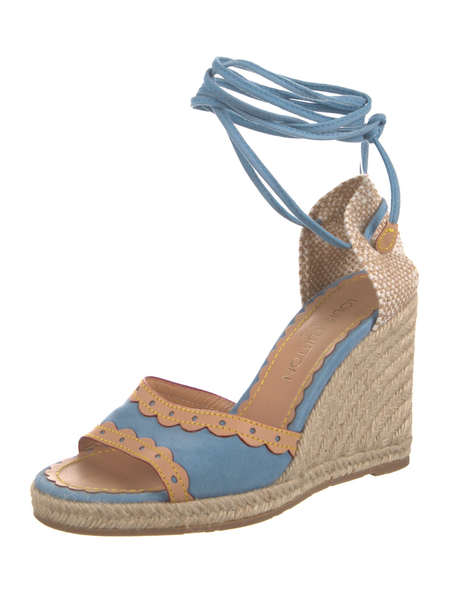Louis Vuitton Suede Colorblock Pattern Espadrilles