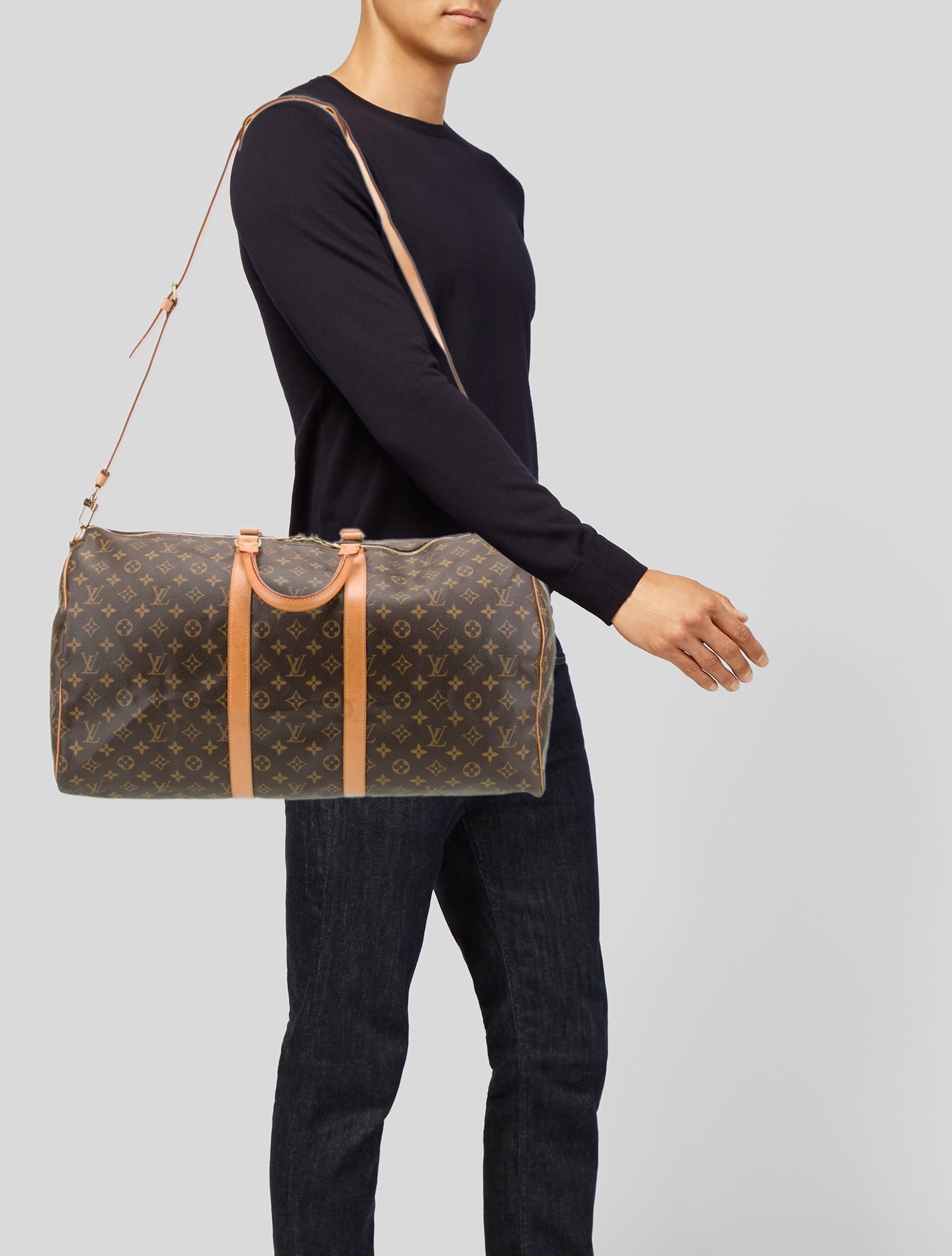 Louis Vuitton LV Monogram Keepall Bandouliere 55 Vintage