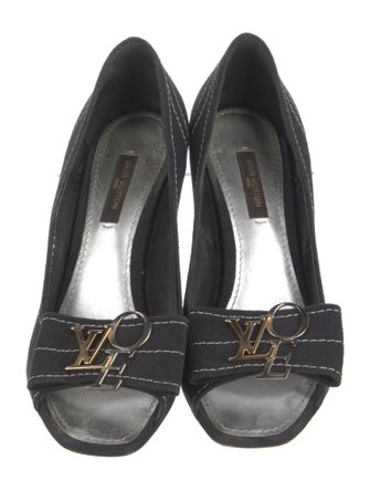 Louis Vuitton Canvas Bow Accents Sandals