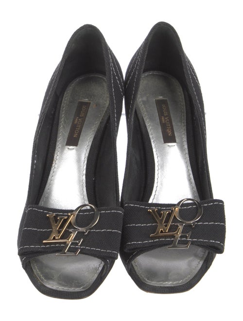 Louis Vuitton Canvas Bow Accents Sandals