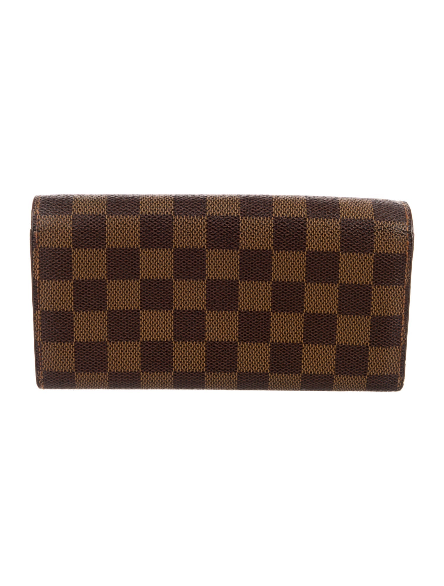 Louis Vuitton Damier Ebene Pattern Coated Canvas Sarah Wallet