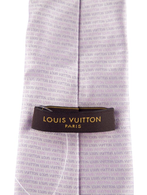 Louis Vuitton Pattern Print Silk Tie