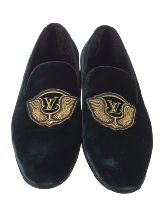 Louis Vuitton Graphic Print Embroidered Accent Loafers