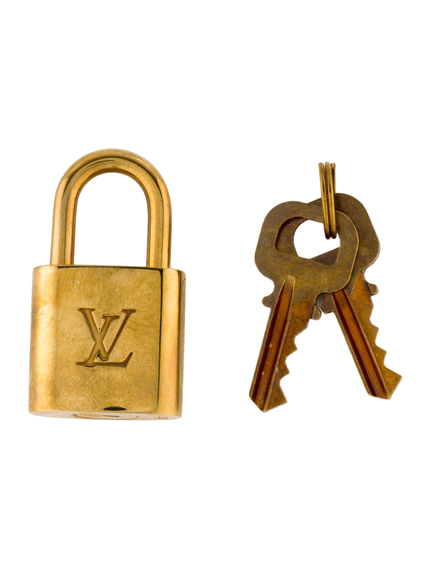 Louis Vuitton Brass Lock & Key Set