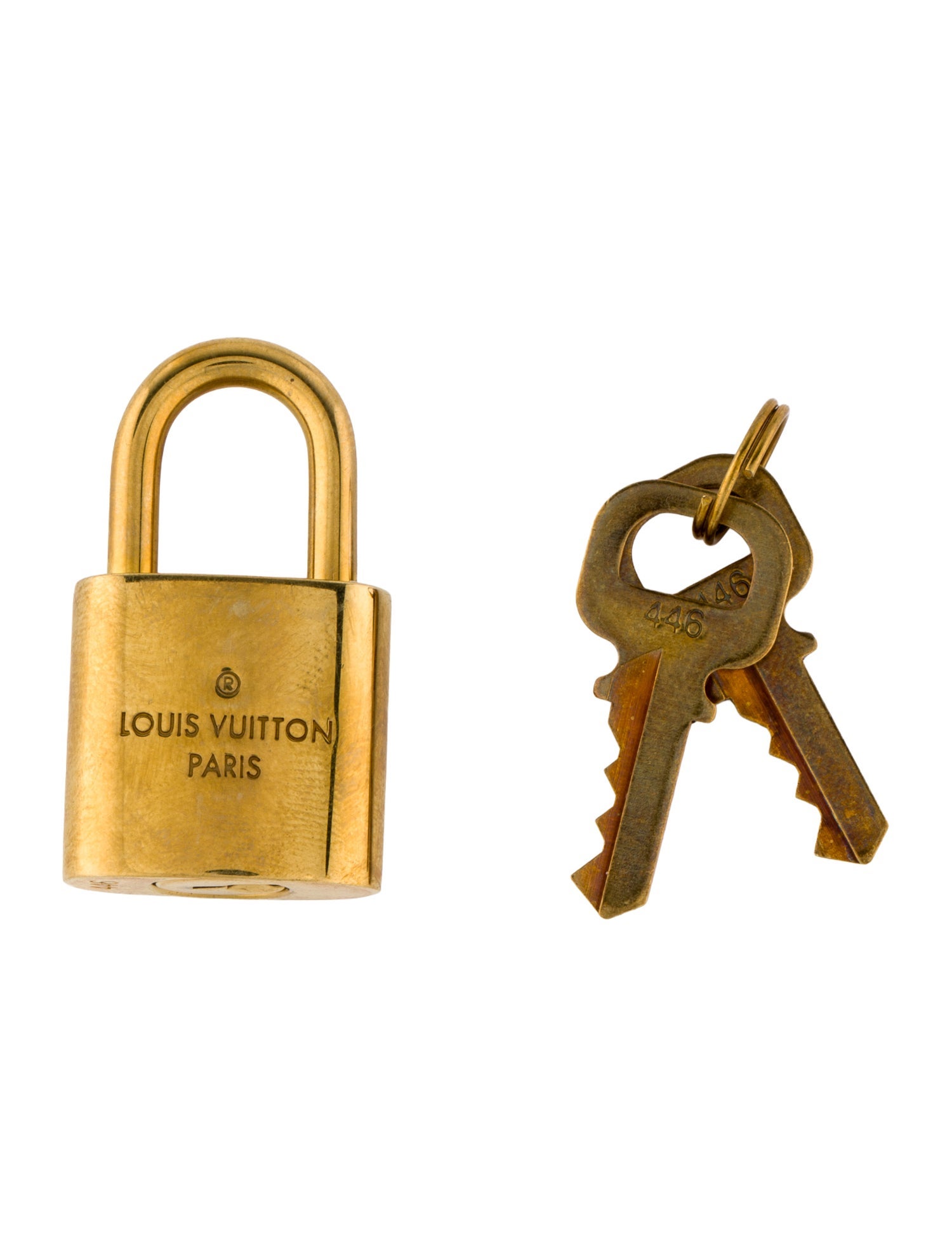 Louis Vuitton Brass Lock & Key Set