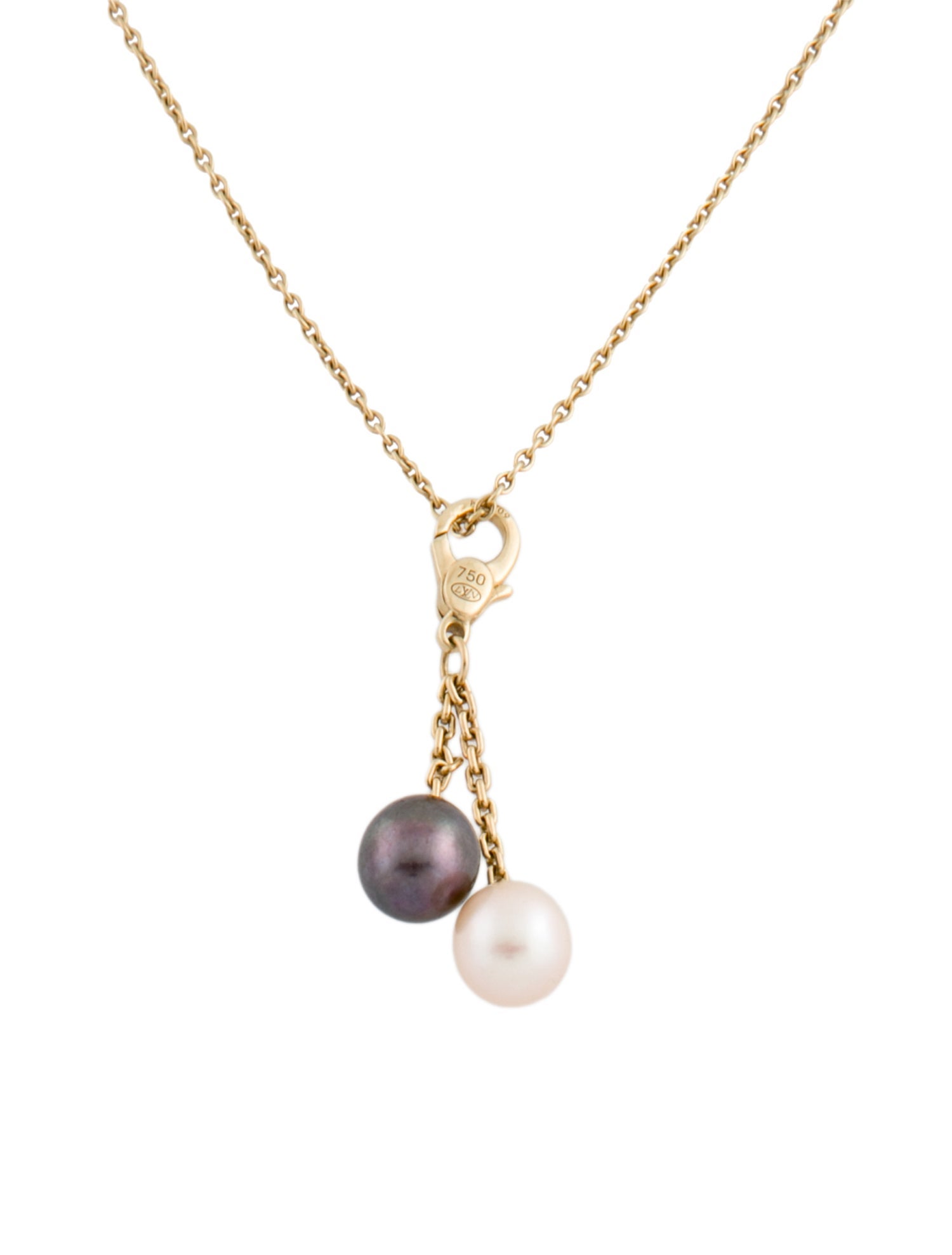 Louis Vuitton 18K Pearl Charm Pendant Necklace