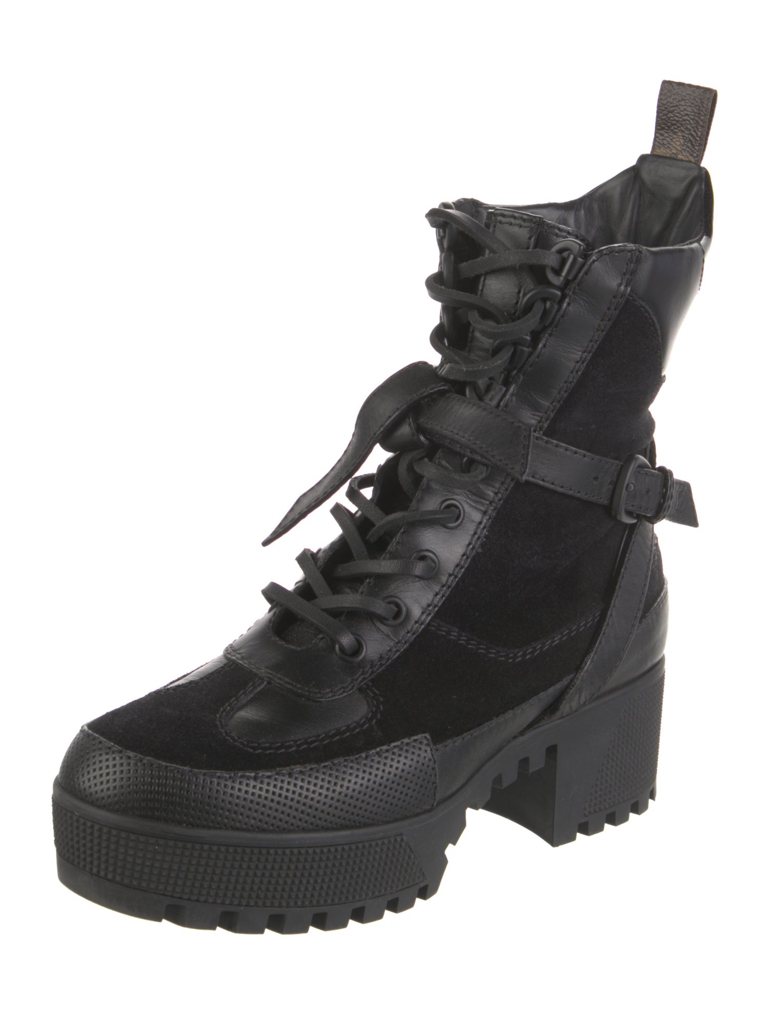 Louis Vuitton LV Monogram Suede Combat Boots