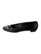 Louis Vuitton Leather Bow Accents Ballet Flats