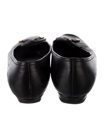 Louis Vuitton Leather Bow Accents Ballet Flats