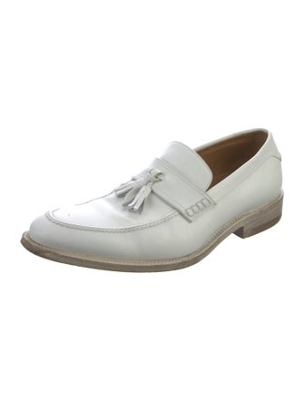 Louis Vuitton Leather Tassel Accents Loafers