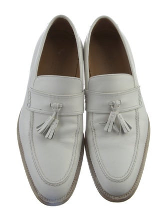 Louis Vuitton Leather Tassel Accents Loafers